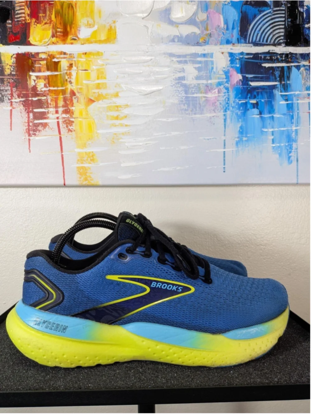 Brooks Glycerin 21 Shoes Mens Size 9 Blue Running Sneakers 1104191D429